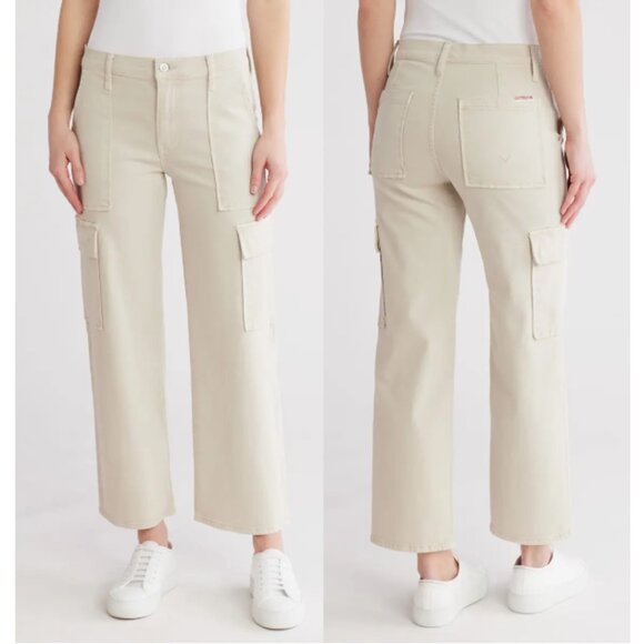 NWT New $245 Hudson Rosalie High Waist Wide Leg Cargo Cement Jeans Size 31 - Picture 2 of 10